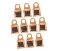 Warmhm 10pièces Boîte à Bouteilles De Vin Suspendue avec Fenêtre pour Cadeaux Organisateur De Stockage De Vin Nourriture