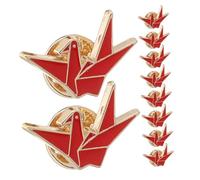 Warmhm 10pièces Broche Japonaise Origami Lot De Badges Décoratifs Pour Femmes Épingles Élégantes Pour Vêtements Et Sacs