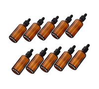 Warmhm 10pièces Flacons Compte-gouttes Verre de Unités pour Liquides Essentiels et Huiles Corporelles avec Distributeurs Pratiques et Couvercles Hermétiques