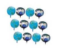 Warmhm 12 pièces Ballons Globe Aluminium Ballons Planète Terre Réalistes pour Décoration Fête à Thème Globe Accessoires Léger et Robuste pour Anniversaire et Événements Scolaires