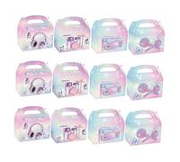 Warmhm 12 Pièces Boîtes à Dragées Thème Musique Réutilisables Légères Résistantes pour Mariage Anniversaire Fête avec Motifs Notes et Batterie Faciles à sans Colle Décoration et