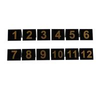 Warmhm 12 Pièces Marqueur de Numéro de Jeu en Acrylique V, Noir | Marqueurs de Tentes Numérotées, Usage Crime Scene et Événements Mystère Halloween, Design Simple