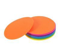 Warmhm 12 Pièces Marqueurs de Sol Sportif Ronds Plats | Plastique Antidérapant, Résistants aux Intempéries, Portables, pour Entraînement, 3,9 Pouces, Lot