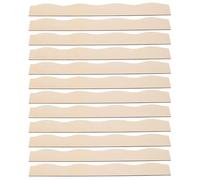 Warmhm 12 Pièces Moulure Ondulée en Bois Brut Beige pour Décoration Murale et Meubles, Finition sans Bavure, pour Arts Créatifs et Nouvelles Installations