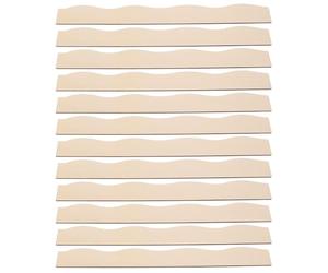 Warmhm 12 Pièces Moulure Ondulée en Bois Brut Beige pour Décoration Murale et Meubles, Finition sans Bavure, pour Arts Créatifs et Nouvelles Installations