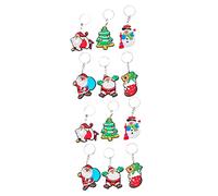 Warmhm 12 pièces Porte Clés Pendentifs Père Décoratifs pour Sacs et Compacts Accessoires de Créatifs pour Hommes et Femmes