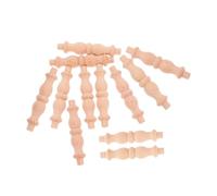 Warmhm 12 pièces Wooden Decorative Spindles for Furniture and Wine Cabinet Unfinished Solid Wood Balusters with Natural Grain Easy to Install Home Décor Accessories