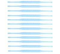 Warmhm 12pcs Oreille en Abs Bleu pour Adultes, Dissolvant de Cérumen, Ne Blesse Pas le Conduit Auditif, Soulage les Démangeaisons, Nettoyeur Oreilles Portable