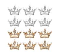 Warmhm 12pièces Broches Couronnes Alliage Pour Femmes Décoratives Pour Vêtements Foulards Et Écharpes