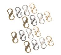 Warmhm 16 pièces Boucles Métalliques Réglables Lot de Raccourcisseurs de Sangle pour Sacs à Main Accessoires DIY Élégants Noir et Ajustement Pratique pour Chaînes de Sac