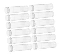 Warmhm 16 pièces Plastic Test Tubes With Screw Caps Transparent Small Vials For Liquid Storage Reusable Lightweight Vials For Travel And Lab Use