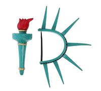 Warmhm 1ensemble Coiffe De Statue Liberté Avec Torche Accessoires Festifs Pour Adultes Déguisement Patriote Pour Halloween Et Célébrations Scolaires Costume Amusant Et Éducatif