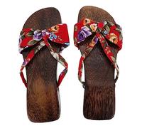 Warmhm 1Paire Chaussures de Style Chinois à Semelle Plate Pantoufles Antidérapantes pour Femmes Sabots été Créatifs Confortables pour Plage