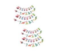 Warmhm 2 Ensembles Bannière Décorative Hawaïenne Pour Anniversaire Et Fête Luau Décoration Tropicale Pour Créer Une Ambiance Festive 4 Pièces * 2