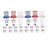 Warmhm 2 Ensembles Confettis Colorés pour Table Fête Décoration Patriotique Feutrine Set pour Anniversaire et Célébrations