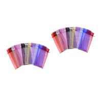Warmhm 2 Ensembles De Fil Pochette Bouteille Vin De Bouteille De À Vin avec Cordon De Serrage en Organza - pour De 15 Pièces * 2
