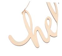 Warmhm 2 Ensembles Décorations Creusées Lettres Accrocheuses pour Accueil Ornements Suspendus Polyvalents pour Mariage et Décoration Murale Intérieure