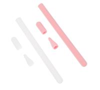 Warmhm 2 Ensembles Étui Silicone pour Stylet Crayon Tactile Protection Antidérapante et Résistante Aux Chutes Blanc et Rose Compatible Charge Magnétique et Appairage sans Fil