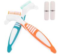 Warmhm 2 Ensembles Lot Kits Brosse à Dents de Voyage Portable avec Étui Compact Résistant et Rangement Hygiénique pour Brosse Manuelle et Dentifrice