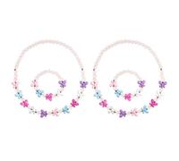 Warmhm 2 ensembles Set de Bijoux Insectes pour Fille Collier et Bracelet Perles Colorées Accessoire Léger pour Fête Plage et Costume Garçon Fille