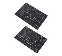 Warmhm 2 Feuilles Autocollants Clavier Anglais PC et Ordinateur Portable Remplacement avec Adhésif sans Bulles Facile à Appliquer et Retirer Adapté Bureau Maison École Lot