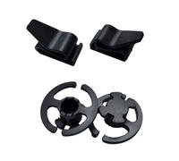 Warmhm 2 paires Crochets de Masque pour Casque de Ski de Clips Plastique Fixation Faciale avec Auriculaire Outil Connecteur Léger et Noir