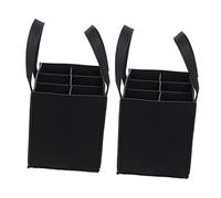 Warmhm 2 pièces à Vin Feutre Lot de Poche de Rangement Portable pour Bouteilles de Vin avec Poignée Compartiments pour Rouge Dimensions pour Voyage Rangement