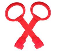 Warmhm 2 Pièces Apprentissage de l'anneau de tirage Debout bariere de securité bébé Toys Lits bébé lit bébé Anneau de Traction de Main de bébé Anneau de pépinière Plastique Rouge