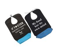 Warmhm 2 pièces Bavoirs Adultes Imperméables et Lavables Lot de Protection Anti-taches pour Personnes Âgées Homme et Femme Facile à Mettre et Flexible pour Repas Quotidien