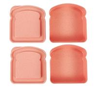 Warmhm 2 pièces Boîte Sandwich Portable avec Couvercle Étanche Récipient Plastique Réutilisable pour Stockage Alimentaire Maison Bureau Camping et Voyage Cadeau Pratique
