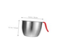 Warmhm 2 pièces Bol Mélangeur Acier Inoxydable avec Poignée Ergonomique Grand Volume pour Pétrir Fouetter et Préparer Salades Ustensile de Cuisine Polyvalent pour Usage Domestique et