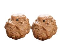 Warmhm 2 pièces Boules de Massage Bois Lot de Balles de Main Bois Naturel pour Exercices et Relaxation des Mains Outil de Massage et Rééducation Soulagement Du Stress et Tension