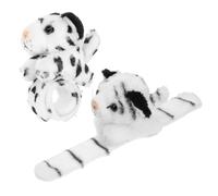 Warmhm 2 Pièces Bracelet De D'animaux Bracelet Pour Enfants De Bracelets De Claque Pour Enfants Bandes De Motifs Animaux Bracelets De Poignet Claque Animal Blanche Métal