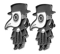 Warmhm 2 pièces Broche Émail Punk Médecin Peste Épingle de Noire pour Vêtements Accessoires Mode Femme