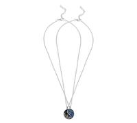 Warmhm 2 Pièces Collier Yin Yang Tai Chi Totem à Pendentif Spécial Montagne et Mer Bijoux Amitié et Couple pour Femme Symbole Harmonie et Cadeau Significatif