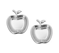 Warmhm 2 pièces Coupelle Sauce Acier Inoxydable Forme de Pomme Ramequin Sauce pour Condiments et Dips Vaisselle de Table Sûre et Facile à Nettoyer