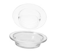 Warmhm 2 pièces Coupelles Transparentes pour de Cire Plateau Brûle Parfum Polyvalent et Remplaçable pour et Diffuseur Huiles Essentielles Design Chapeau de