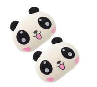 Warmhm 2 Pièces Coussin Appui Tête Panda pour Voiture Oreiller Ergonomique de Soutien Nuque Amovible pour Siège Auto Bureau pour Conduite Prolongée