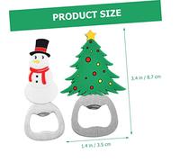 Warmhm 2 pièces Décapsuleurs de Bouteilles de Noël Acier Inoxydable et Silicone Ouvre Bouteilles Manuel et Compact pour Festifs Père Noël et Bonhomme de Accessoires pour Bar et Cuisine