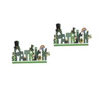 Warmhm 2 Pièces Décoration Saint Patrick Ornements Lettres pour Décorations de Maison Finitions Soignées Bords Lisses