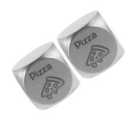 Warmhm 2 Pièces Dés Décision Alimentaire Inoxydable Cube de Repas pour Repas