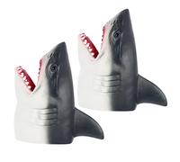 Warmhm 2 Pièces Doigts de Requin Lot de Marionnettes Décoratives Doux pour Activités Imaginatives et Jeux Interactifs Améliore Les Compétences Communication et Renforce Les Liens Parent