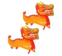 Warmhm 2 pièces Dragon Ballons Nouvel An Chinois Décoration Festive Orange Pour Fête Festival Printemps