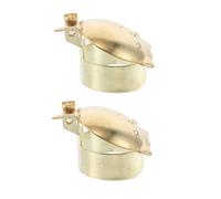 Warmhm 2 Pièces Extincteur Automatique de Flamme pour Bougies Anneau Métal pour Mèche Outil Éteignoir Pratique et Élégant pour Fêtes Hôtels et Usage Intérieur Doré