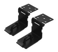Warmhm 2 Pièces Latch Lock Acier Inoxydable Degrés Noir Loquet de Porte Renforcé pour Cadenas Montage Surface Sécurité Anti-effraction pour Domicile et Commerce