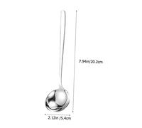 Warmhm 2 pièces Louche Inox Acier Lot de Cuillère à Soupe Large Multi Usage Manche Long Renforcé Résistante Rouille pour et Professionnelle