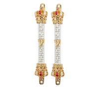 Warmhm 2 Pièces Mezouzah Métallique avec Script Hébreu Gravé Décoration Religieuse pour Maison de Bénédiction Juive pour Foyers Catholiques et Juifs
