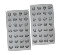 Warmhm 2 Pièces Moule Silicone Antiadhésif Cavités Forme Galets Créatif pour Chocolat Gâteau Fondant Décoration Pâtisserie DIY