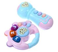 Warmhm 2 Pièces Musical Éducatif pour Hochets Lumineux Sons Instruments à Chanter pour Créativité des Tout Petits Couleur Aléatoire