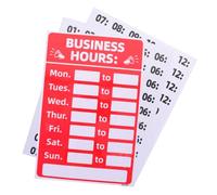 Warmhm 2 pièces Panneau Horaires Ouverture pour Magasin et Restaurant Autocollant PVC Étanche Double Face Réversible Ouvert Fermé Autocollants Porte Faciles à Décoller Bureau Bar
